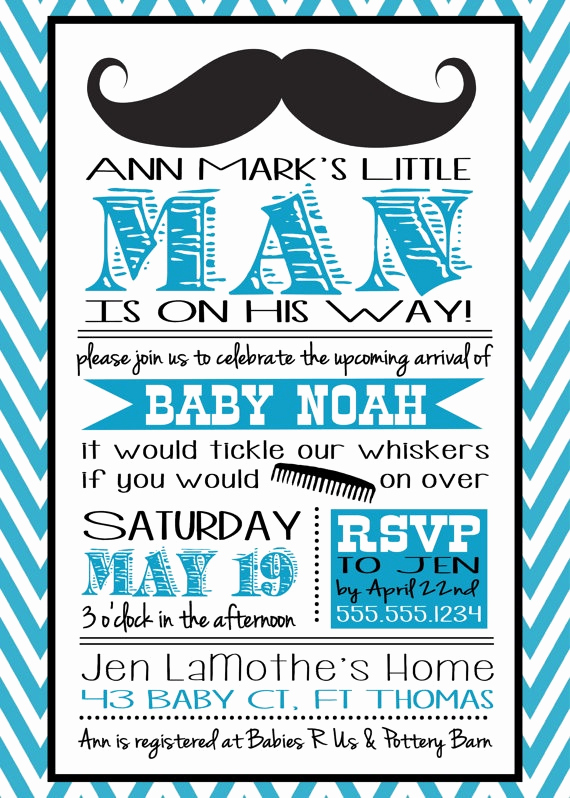 Mustache Baby Shower Invitation Templates Inspirational 25 Best Baby Shower Images On Pinterest