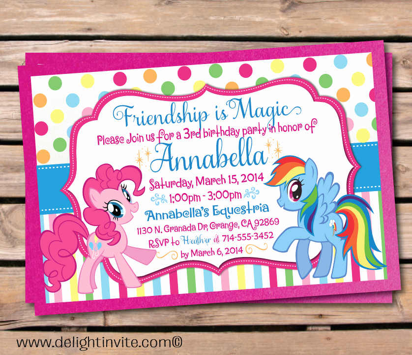 My Little Pony Birthday Invitation Awesome Updated Free Printable My Little Pony Birthday