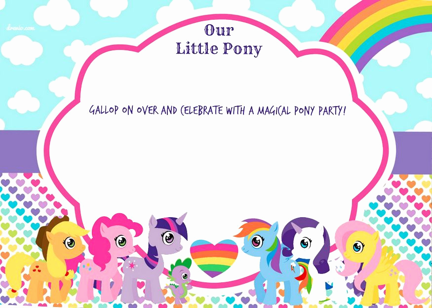 My Little Pony Birthday Invitation Luxury Free Printable My Little Pony Birthday Invitation Template