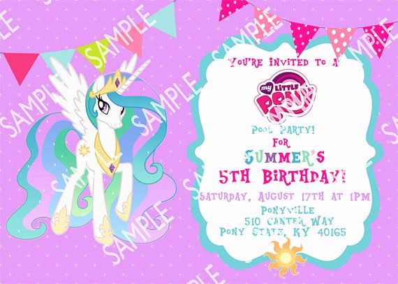 My Little Pony Invitation Ideas Elegant Printable Birthday Party Invitation My Little Pony