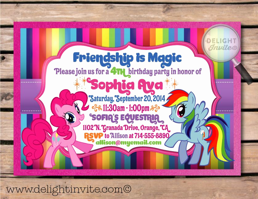 My Little Pony Invitation Template Unique Free Free Template My Little Pony Birthday Party