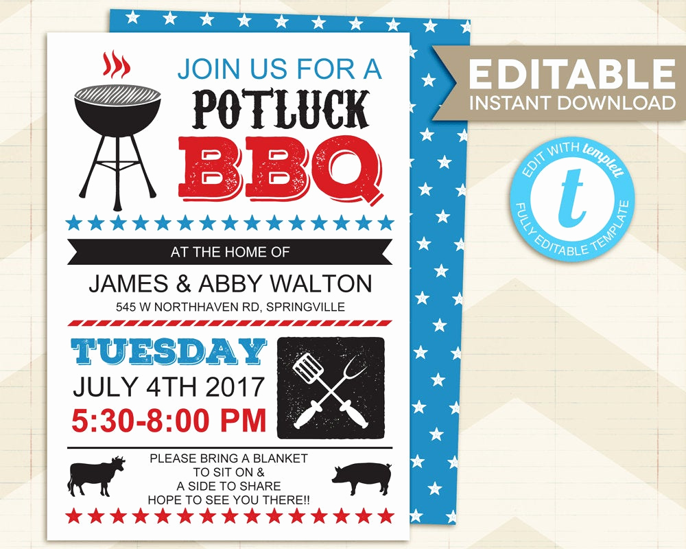 Neighborhood Block Party Invitation Inspirational Bbq Invitation Neighborhood Block Party Invitation Potluck