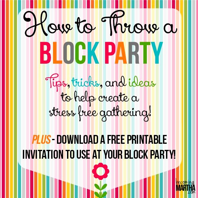 Neighborhood Block Party Invitation New How to Throw A Block Party Fun Stuff