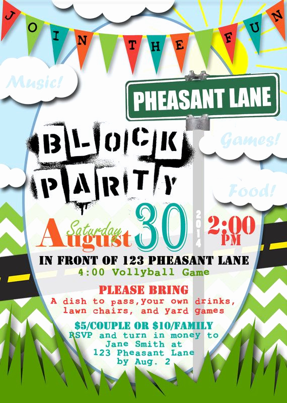 Neighborhood Party Invitation Wording Lovely 25 Best Ideas About Block Party Invites On Pinterest