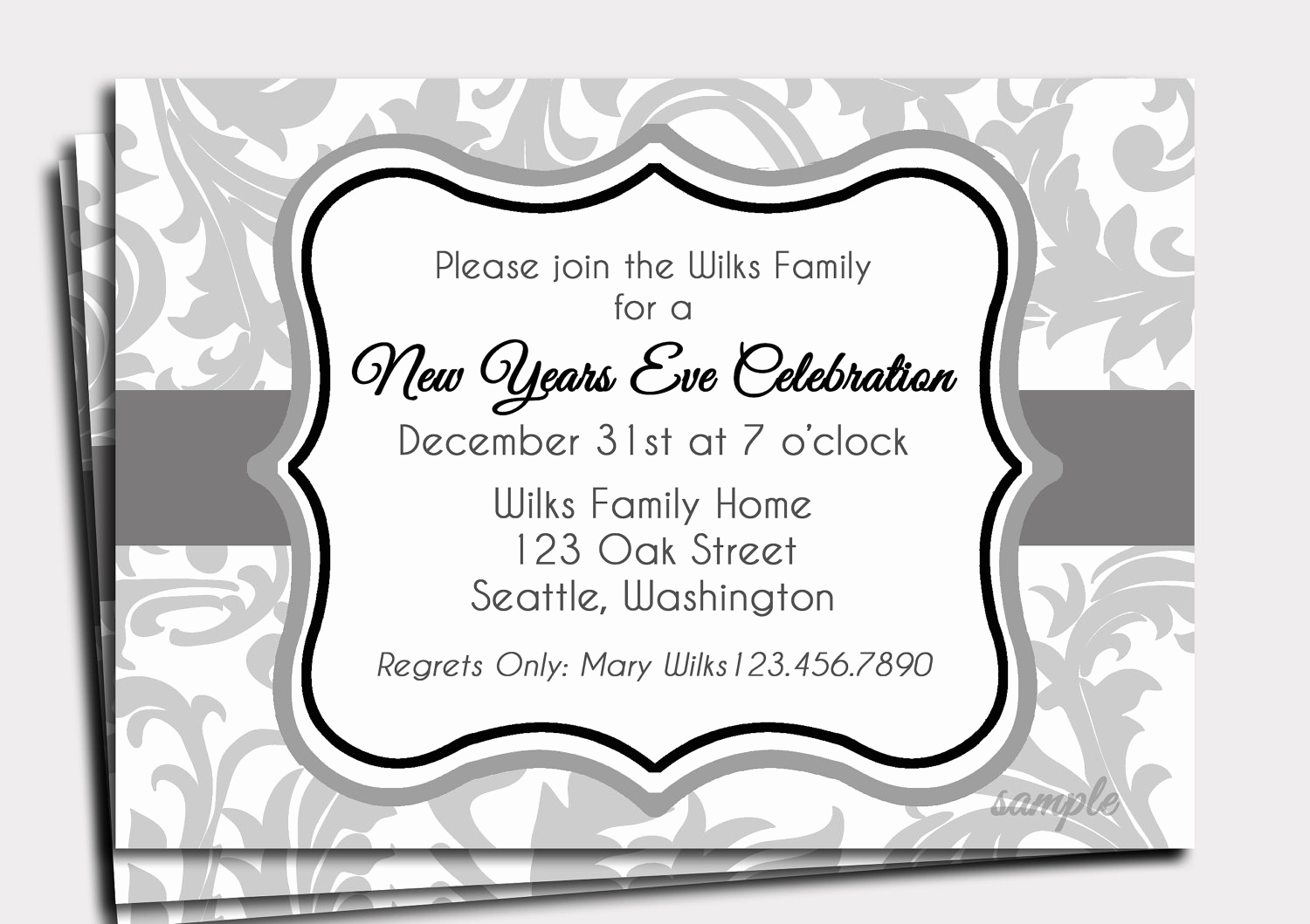 New Year Party Invitation Wording Inspirational New Year S Eve Invitation Printable or Printed with Free