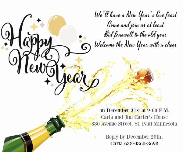 New Year Party Invitation Wording Lovely New Year Party Invitation Wording 365greetings