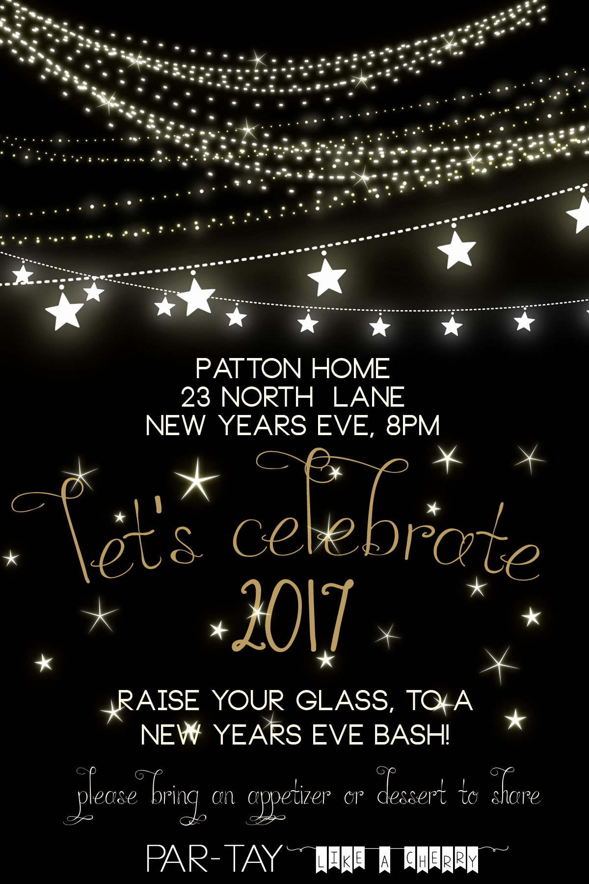 free new years party invitation