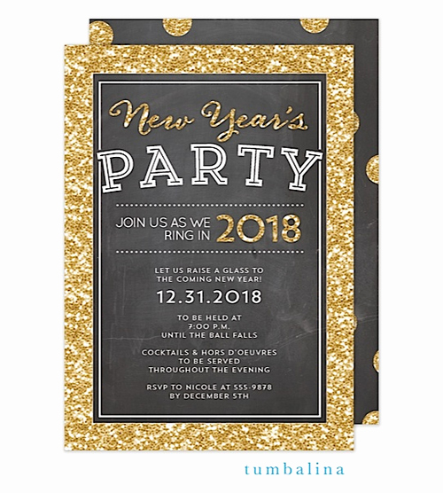 New Years Invitation 2019 Elegant Cocktail Party New Year Invitation – 2019 New Year