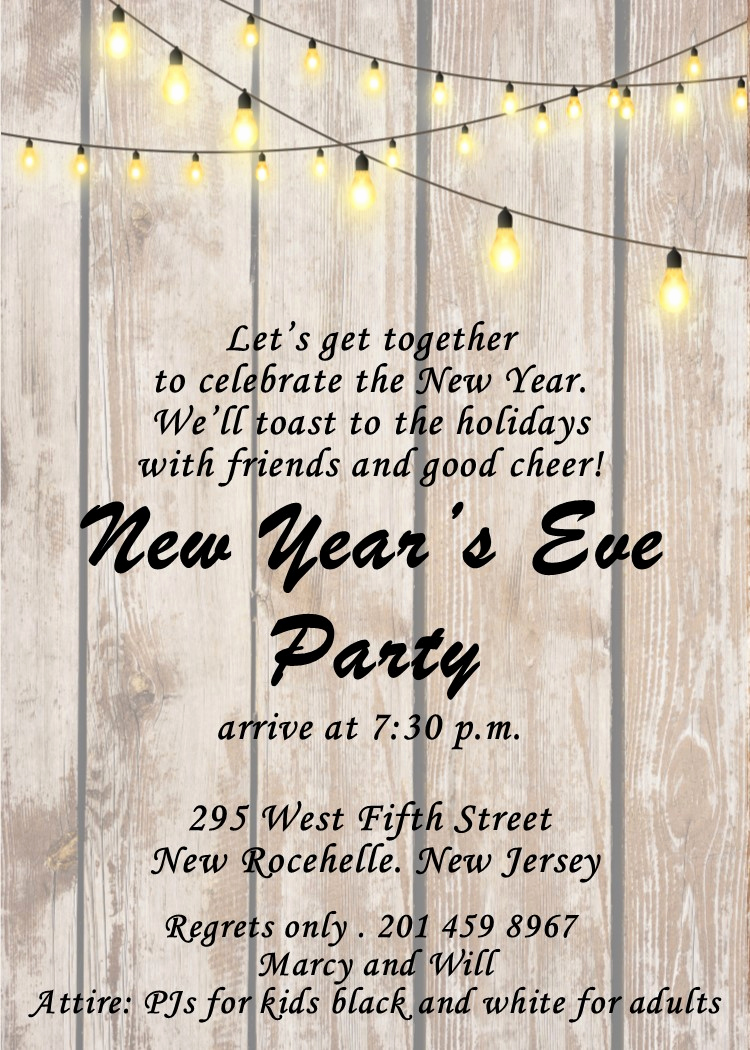 New Years Invitation 2019 Luxury New Year S Eve Party Invitations 2019