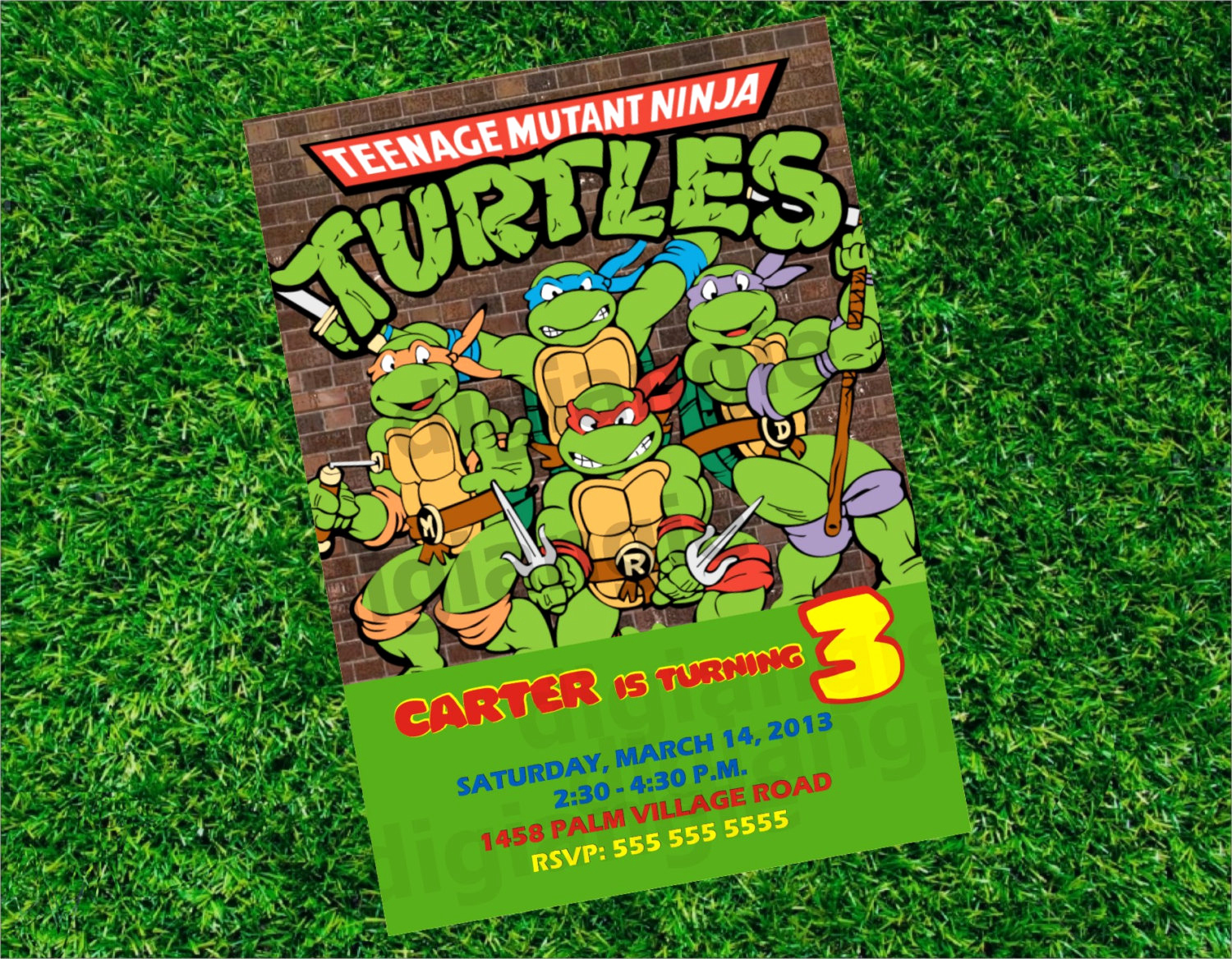 Ninja Turtle Birthday Invitation Fresh Teenage Mutant Ninja Turtles Birthday Invitations Ninja