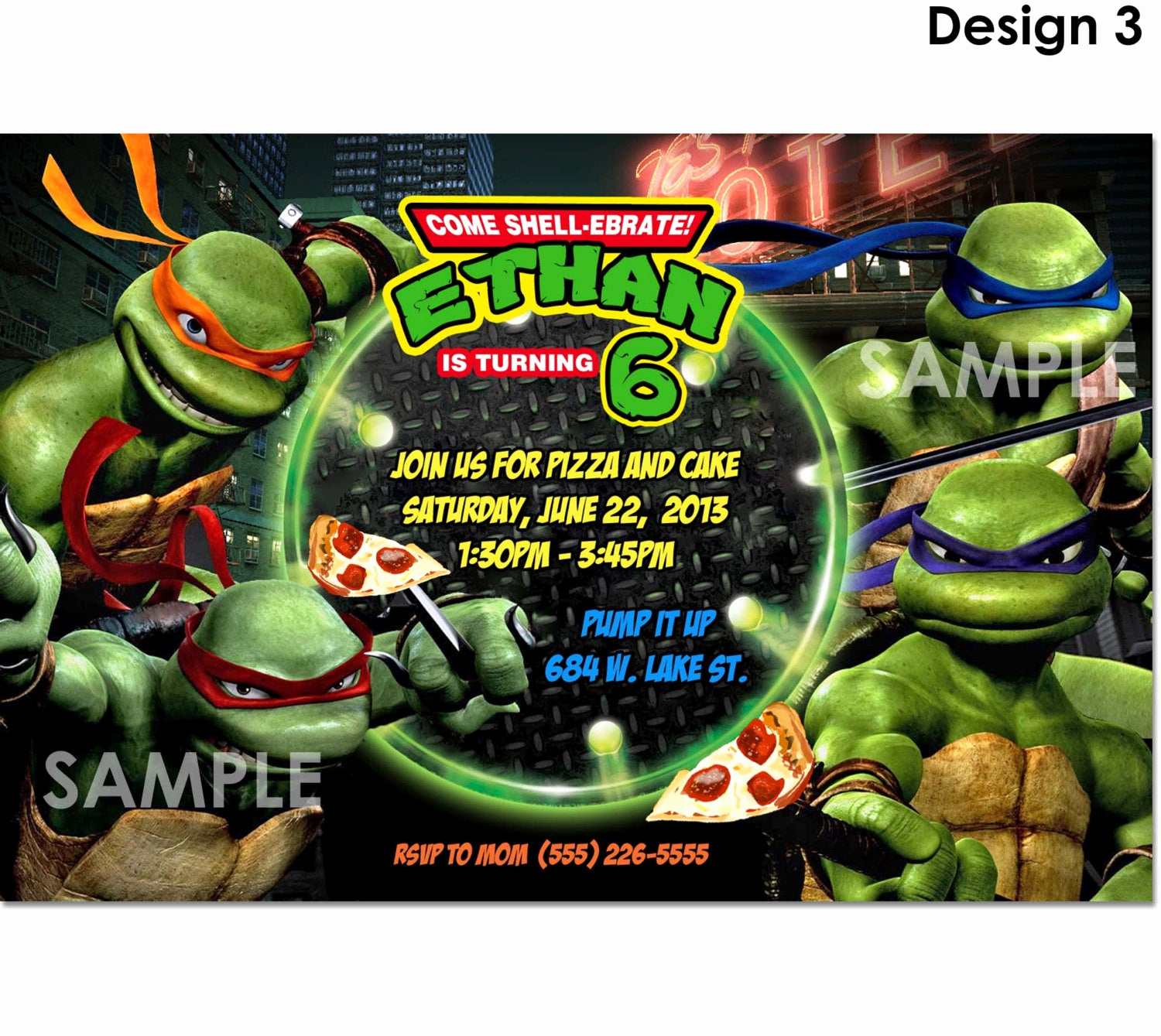 Ninja Turtle Invitation Templates Awesome Tmnt Teenage Mutant Ninja Turtles Invitation Printable