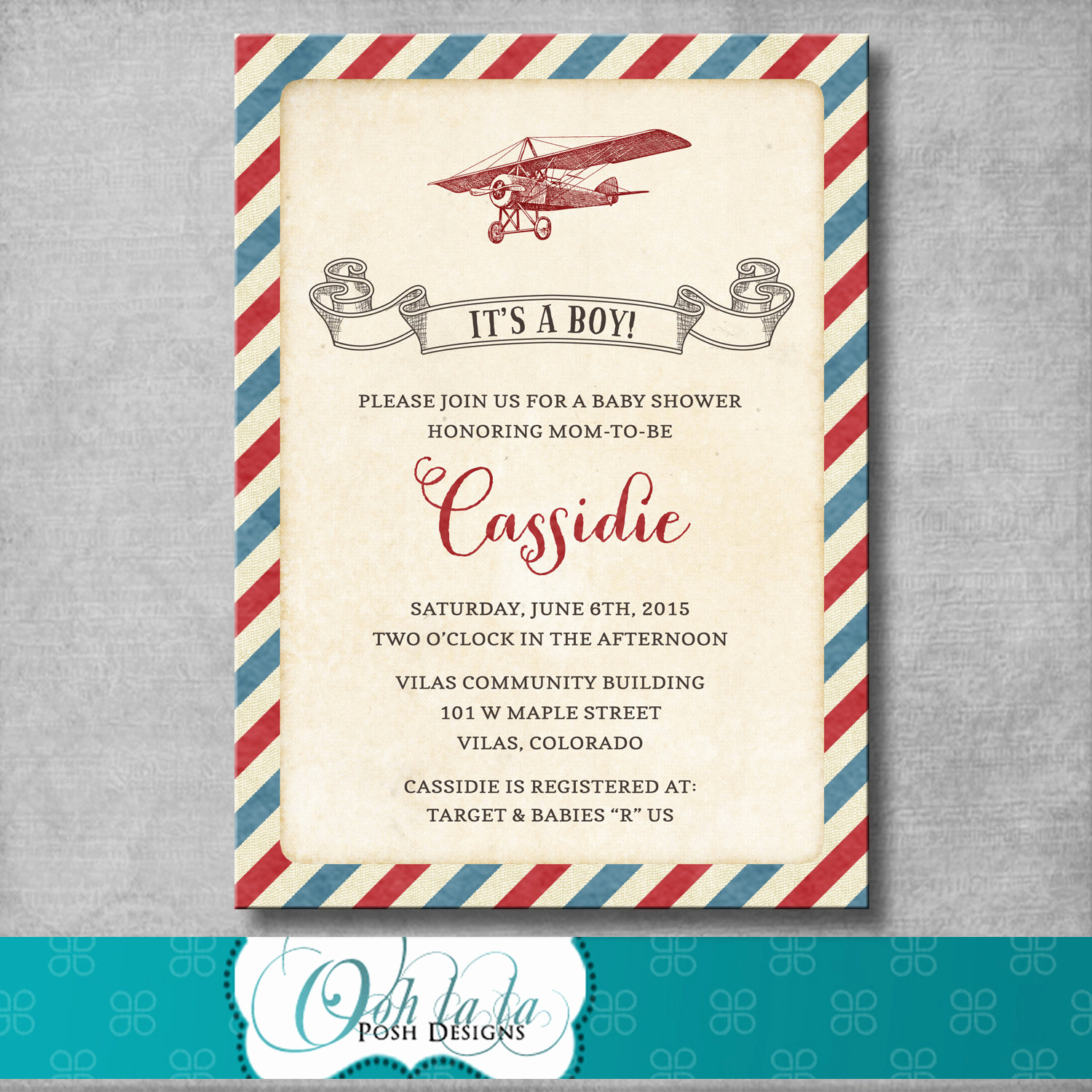Office Baby Shower Invitation Beautiful It S A Boy Vintage Airplane Baby Shower Invitation