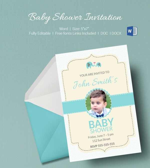 Office Baby Shower Invitation Fresh 50 Microsoft Invitation Templates Free Samples