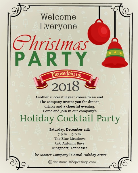 Office Holiday Party Invitation Wording Elegant Christmas Invitation Template and Wording Ideas