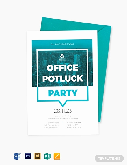 Office Potluck Invitation Wording Luxury 18 Awesome Potluck Invitation Designs &amp; Creatives Psd