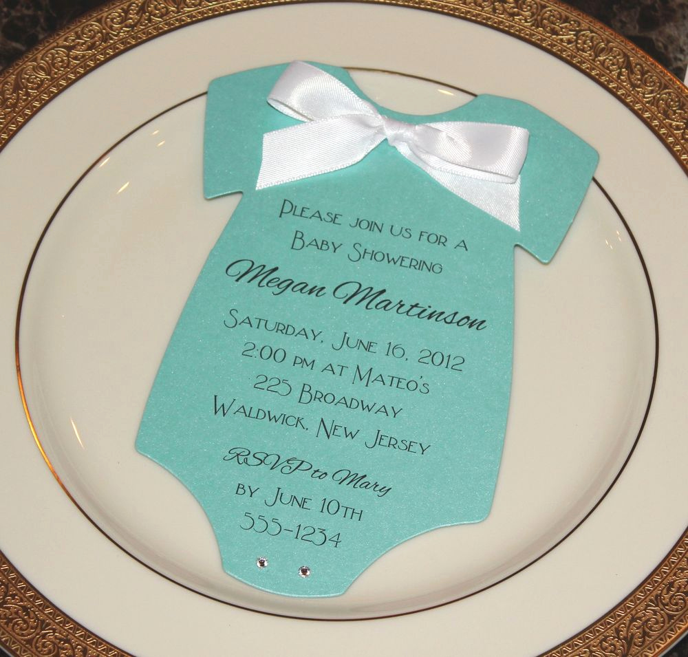 Onesie Baby Shower Invitation Awesome Baby Shower Invitation Esie Tiffany Blue and Other