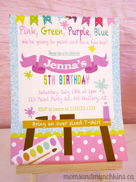 Painting Party Invitation Wording Elegant Art Birthday Party Ideas for Kids Moms &amp; Munchkins