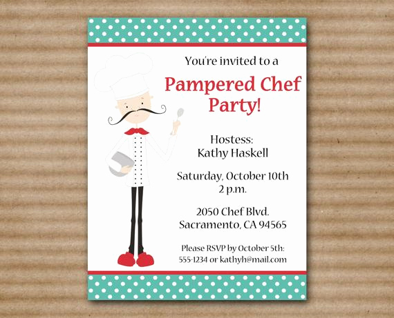 Pampered Chef Invitation Template Beautiful Printable Pampered Chef Invitation Cooking Par