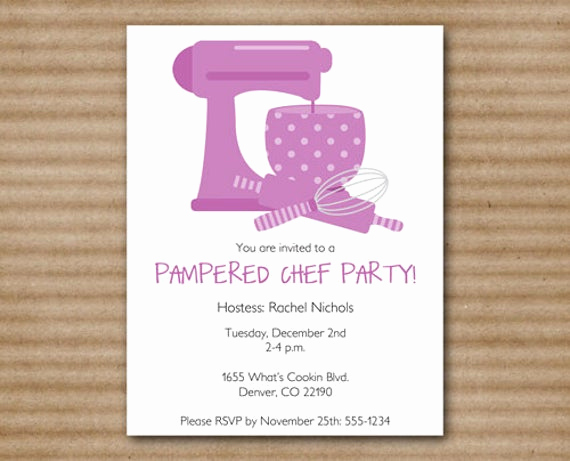 Pampered Chef Party Invitation Elegant Pampered Chef Party Invitation Cooking by