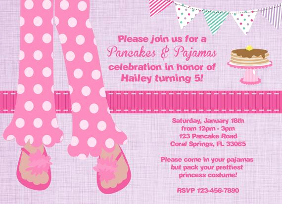 Pancakes and Pajamas Invitation Inspirational Pancakes and Pajamas Party Invitation Digital File