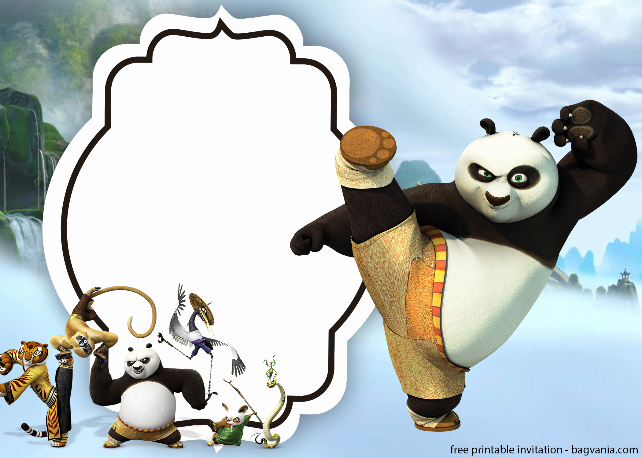 Panda Birthday Invitation Templates Free Beautiful Free Kungfu Panda Invitations Templates – Free Printable