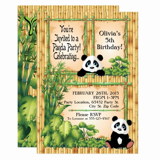 Panda Birthday Invitation Templates Free Best Of Adorable Panda Bear Birthday Party Invitation
