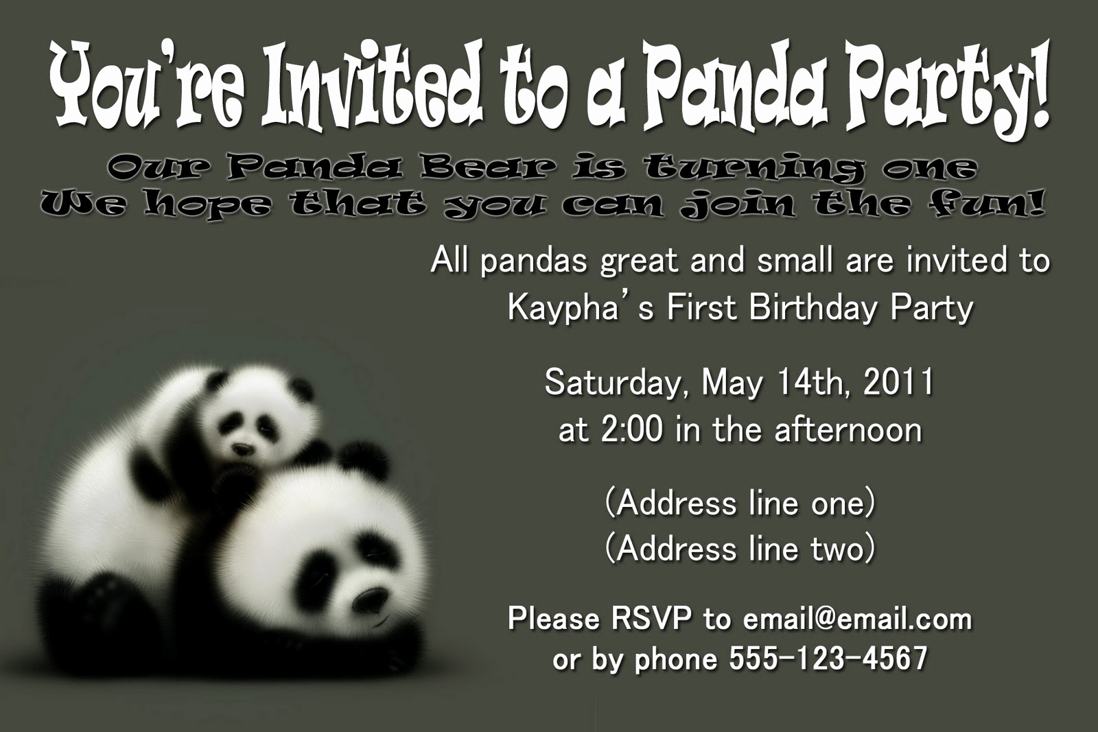 Panda Birthday Invitation Templates Free New Panda Funny Birthday Quotes Quotesgram
