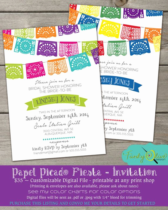 Papel Picado Invitation Template Free Inspirational Papel Picado Mexican Paper Banner Fiesta Wedding