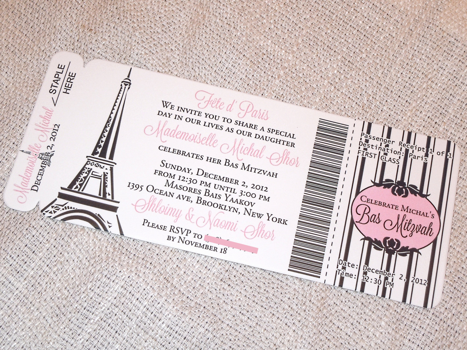 Paris Boarding Pass Invitation Beautiful Items Similar to Deposit Paris Boarding Pass Invitations