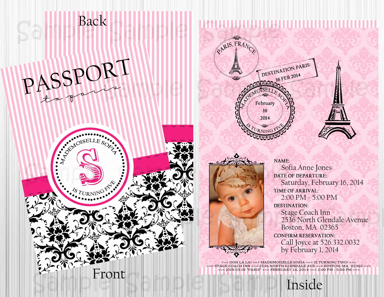 Paris Invitation Template Free Awesome Custom Paris Passport Printable Invitation Birthday Baby