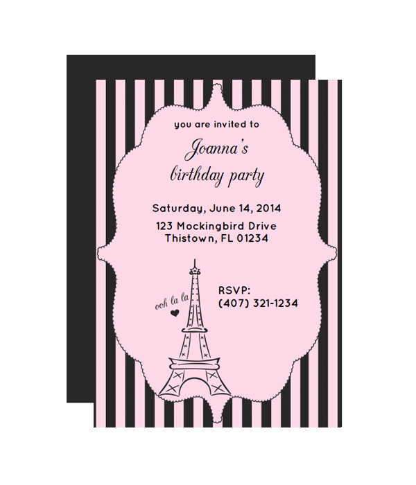 Paris Invitation Template Free Awesome Paris Free Printable Party Invitation From