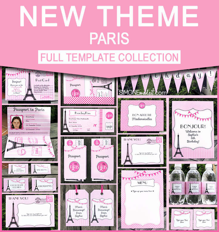 Paris Invitation Template Free Unique Birthday Party In Paris Invitations &amp; Printable Collection