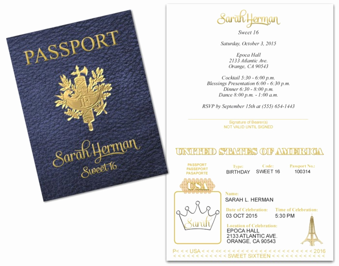 Passport to Paris Invitation Fresh Passport 36b Paris France Custom Passport Invitations