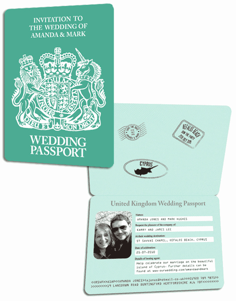 Passport Wedding Invitation Template Beautiful Passport Invitations