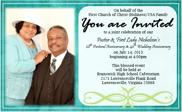 Pastoral Anniversary Invitation Letter Awesome Home