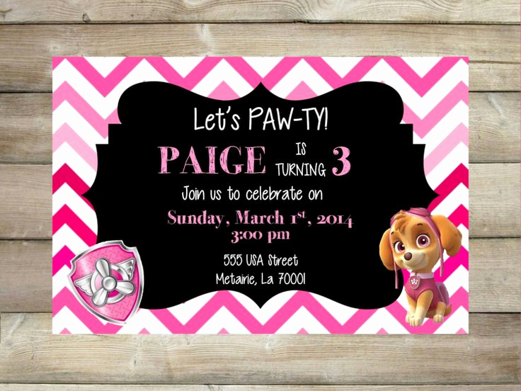 Paw Patrol Invitation Template Blank Elegant Free Printable Paw Patrol Birthday Invitation Ideas