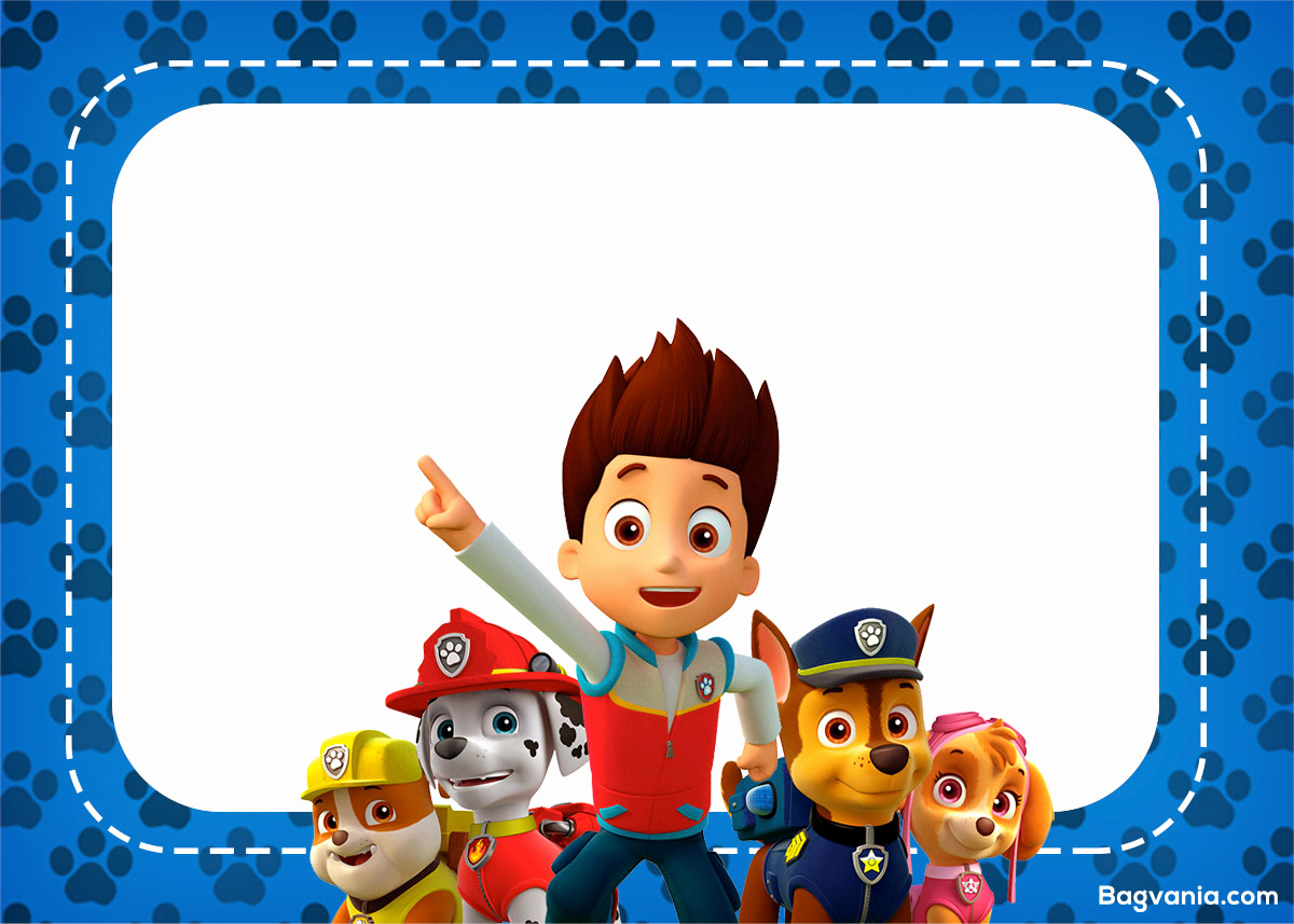 Paw Patrol Invitation Template Free New Free Paw Patrol Birthday Invitations – Free Printable