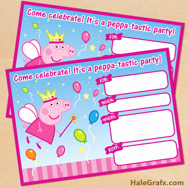 Peppa Pig Invitation Template Free Awesome Peppa Pig Printable Invitations