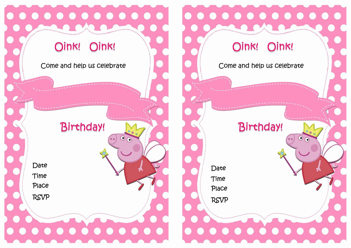Peppa Pig Invitation Template New Peppa Pig Birthday Invitations – Birthday Printable