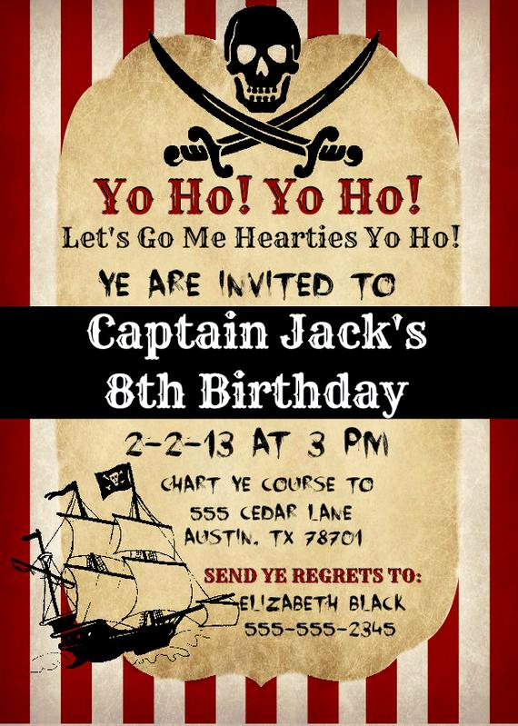 Pirate Party Invitation Templates Inspirational Printable Vintage Pirate Invitation