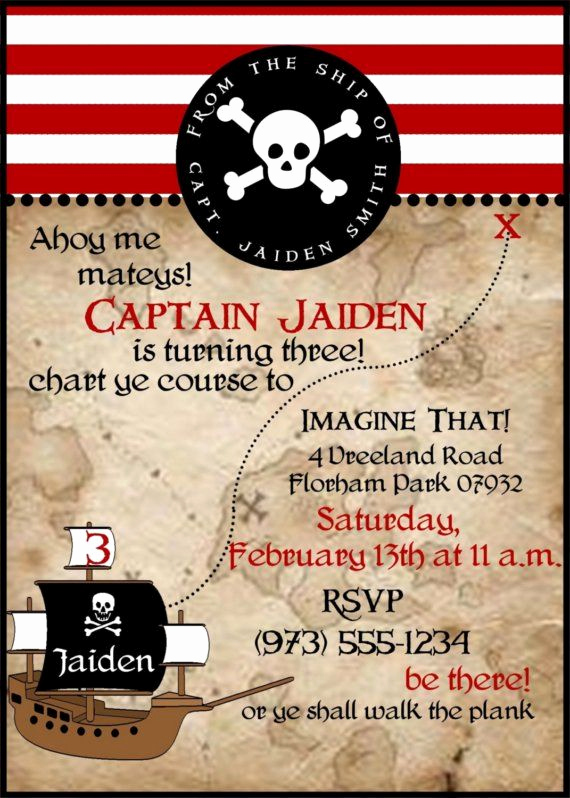 Pirate Party Invitation Templates Luxury Free Printable Pirates Birthday Party Invitations