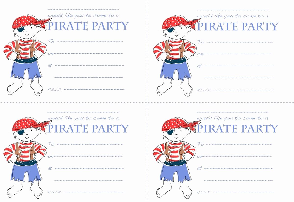 Pirate Party Invitation Templates Unique Pirate Birthday Party Invitation Templates Printable