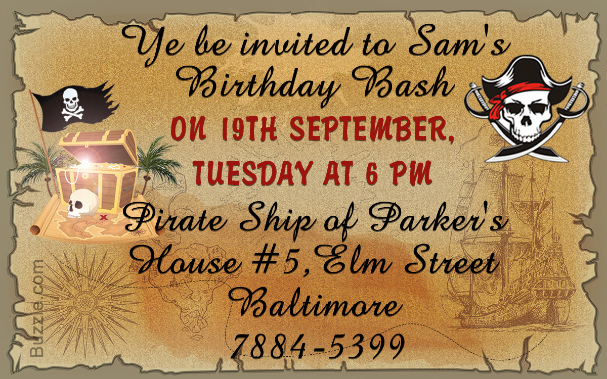 Pirate Party Invitation Wording Lovely Avast Here are 9 Really Freaky Pirate Party Invitation