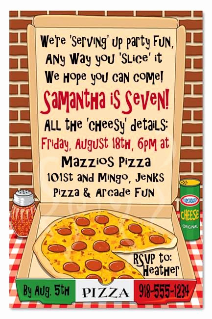 Pizza Party Invitation Templates Fresh Pizza Party Invite