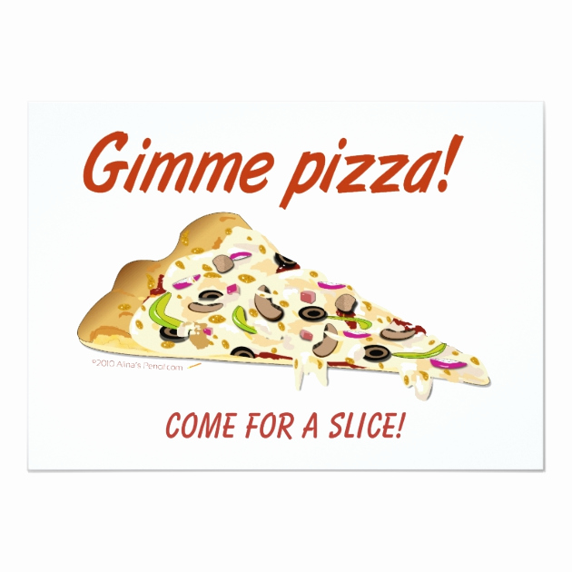 Pizza Party Invitation Templates Lovely Gimme Pizza Pizza Party Invitations Template