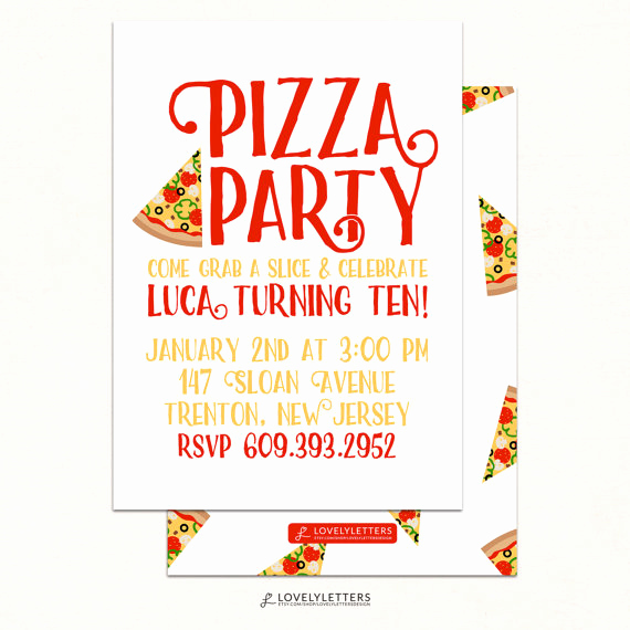 Pizza Party Invitation Templates Unique Pizza Party Invitation Pizza Invitation Pizza Party Invite
