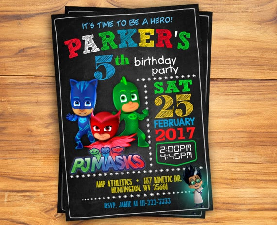 Pj Masks Birthday Invitation Template Fresh 13 Fun Pj Masks Party Ideas Pretty My Party