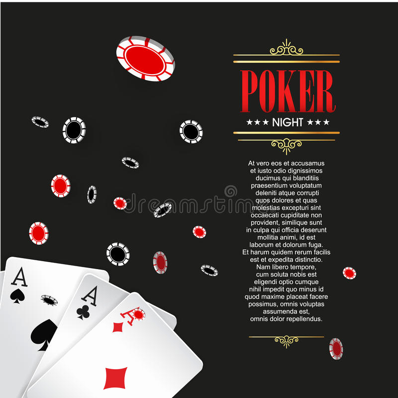 Playing Card Invitation Template Elegant Casino Poker Poster Banner Background Flyer Template