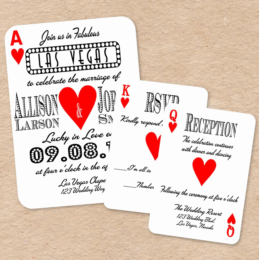 Playing Card Invitation Template Unique Playing Card Invitation Template