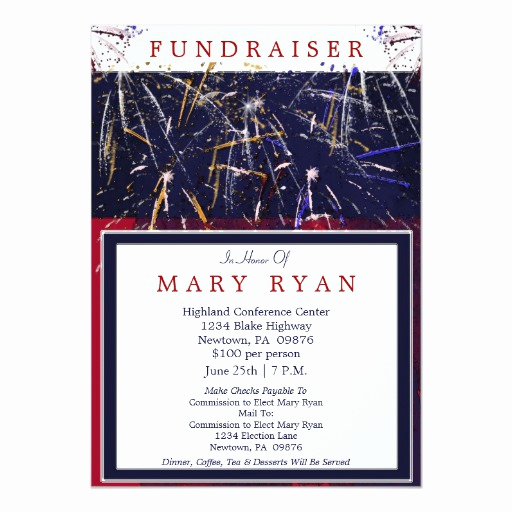 Political Fundraiser Invitation Wording Fresh Patriotic Political Fundraiser Invitation